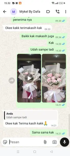 Testimonial Buket Bunga kawasan industri kariangau
