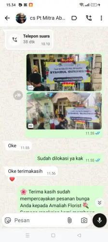 Testimonial Papan Bunga kawasan industri kariangau