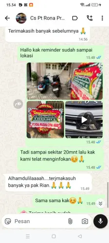 Testimonial Papan Bunga kawasan industri kariangau